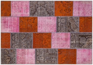 Modern El Dokuma Patchwork Halı Multi Ölçü;178 x 257