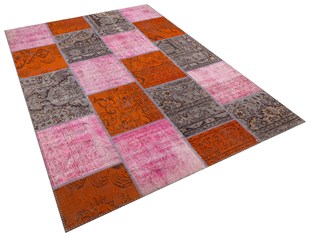 Modern El Dokuma Patchwork Halı Multi Ölçü;178 x 257