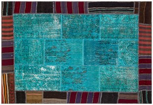 Modern El Dokuma Patchwork Halı Multi Ölçü;160 x 230