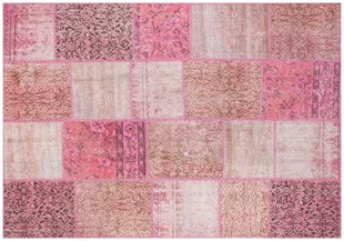 Modern El Dokuma Patchwork Halı Pembe Ölçü;160 x 230