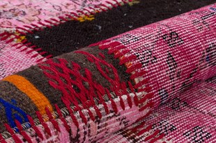 Modern El Dokuma Patchwork Halı Pembe Ölçü;150 x 230