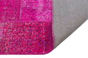 Modern El Dokuma Patchwork Halı Pembe Ölçü;170 x 240