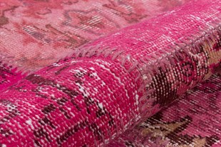 Modern El Dokuma Patchwork Halı Pembe Ölçü;170 x 240