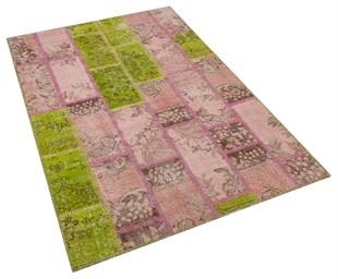 Modern El Dokuma Patchwork Halı Renkli Ölçü;115 x 175