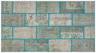 Modern El Dokuma Patchwork Halı Renkli Ölçü;100 x 180