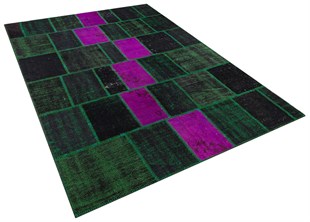 Modern El Dokuma Patchwork Halı Renkli Ölçü;200 x 286