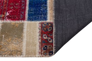 Modern El Dokuma Patchwork Halı Renkli Ölçü;170 x 270