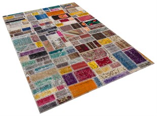 Modern El Dokuma Patchwork Halı Renkli Ölçü;160 x 230