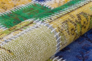 Modern El Dokuma Patchwork Halı Renkli Ölçü;118 x 175