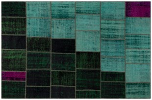 Modern El Dokuma Patchwork Halı Renkli Ölçü;198 x 299