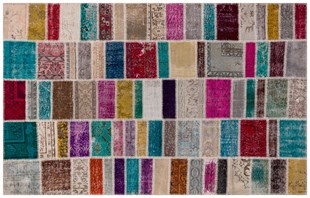 Modern El Dokuma Patchwork Halı Renkli Ölçü;170 x 270