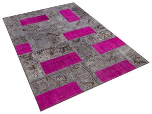 Modern El Dokuma Patchwork Halı Renkli Ölçü;170 x 240