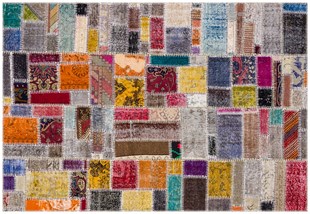 Modern El Dokuma Patchwork Halı Renkli Ölçü;160 x 230