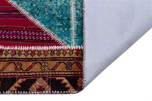 Modern El Dokuma Patchwork Halı Renkli Ölçü;155 x 230