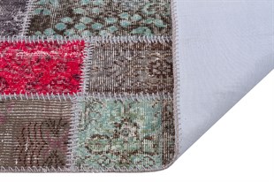 Modern El Dokuma Patchwork Halı Renkli Ölçü;170 x 236