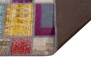 Modern El Dokuma Patchwork Halı Renkli Ölçü;155 x 230