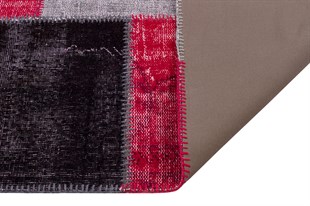 Modern El Dokuma Patchwork Halı Turkuaz Ölçü;140 x 200