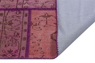 Modern El Dokuma Patchwork Halı Turuncu Ölçü;180 x 260