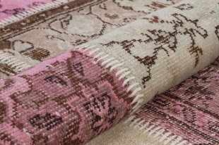 Modern El Dokuma Patchwork Halı Yeşil Ölçü;200 x 288