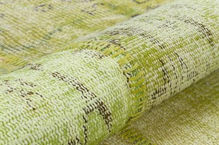 Modern El Dokuma Patchwork Halı Yeşil Ölçü;168 x 248