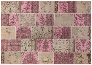 Modern El Dokuma Patchwork Halı Yeşil Ölçü;200 x 288