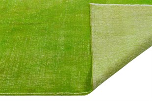 El Dokuma %100 Yün Türk Vintage Halı Yeşil Ölçü;119x207 Ölçü;119 x 217