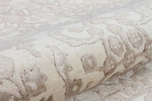 Elysee Serisi El Dokuma Motifli Yün Halı 301 Beyaz/Gümüş