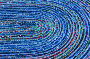 Jüt Kilim Modern Makine Dokuma Oval Halı 