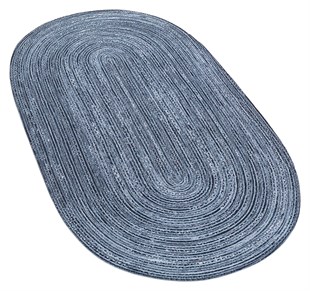 Jüt Kilim Modern Makine Dokuma Oval Halı 