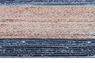 Jüt Kilim Modern Makine Dokuma Oval Halı 