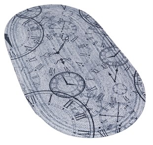 Baskılı Motifli Kilim Yıkanabilir Makine Dokuma JÜT BASKILI OVAL 011