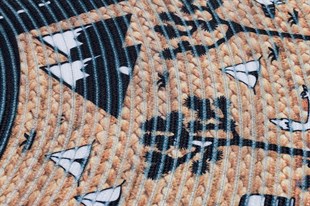 Baskılı Motifli Kilim Yıkanabilir Makine Dokuma JÜT BASKILI 006