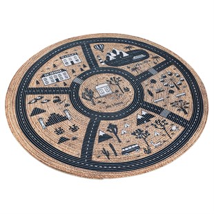 Baskılı Motifli Kilim Yıkanabilir Makine Dokuma JÜT BASKILI 006