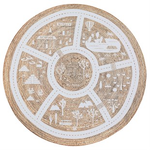 Baskılı Motifli Kilim Yıkanabilir Makine Dokuma JÜT BASKILI 008