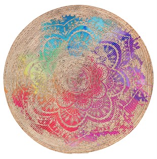 Baskılı Motifli Kilim Yıkanabilir Makine Dokuma JÜT BASKILI 055