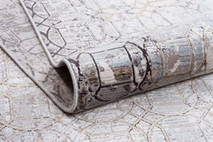 Makine Halısı Modern Desenli Kuvars Serisi Bej Eg70c