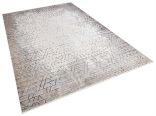 Makine Halısı Modern Desenli Kuvars Serisi Bej Eh40a