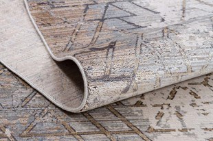 Makine Halısı Modern Desenli Kuvars Serisi Bej Eh40a