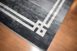 Antrasit Gri Yıkanabilir Halı Makine Dokuma Mavera Serisi Gri 