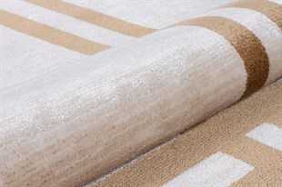 Yıkanabilir Halı Makine Dokuma Mavera Serisi Krem Gold 