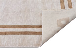 Yıkanabilir Halı Makine Dokuma Mavera Serisi Krem Gold 