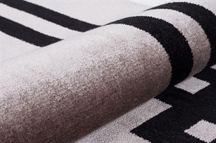 Gri Siyah Yıkanabilir Halı Makine Dokuma Mavera Serisi Gri Siyah 