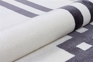 Yıkanabilir Halı Makine Dokuma Mavera Serisi Krem Gri 