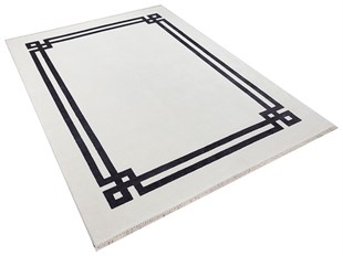 Yıkanabilir Halı Makine Dokuma Mavera Serisi Krem Gri 