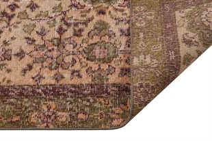 El Dokuma %100 Yün Türk Vintage Halı Yerli Üretim Ölçü;102x205