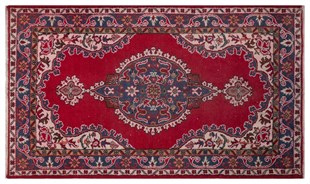 El Dokuma %100 Yün Türk Vintage Halı Yerli Üretim Ölçü;123x210