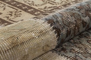 Modern El Dokuma Patchwork Halı Mavi Ölçü;310 x 365