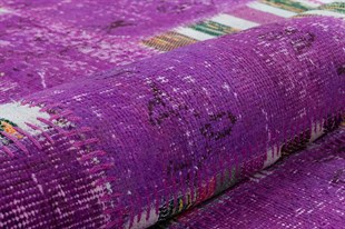 Modern El Dokuma Patchwork Halı Kilim Pembe 4 m2 Ölçü;170 x 240