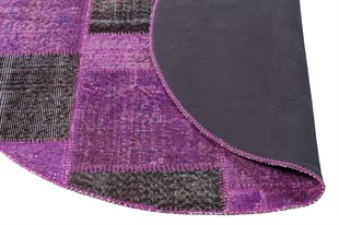 Modern El Dokuma Patchwork Halı Renkli Ölçü;150 x 150