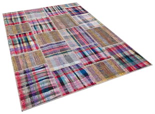 Modern El Dokuma Patchwork Halı Renkli 4 m2 Ölçü;170 x 240